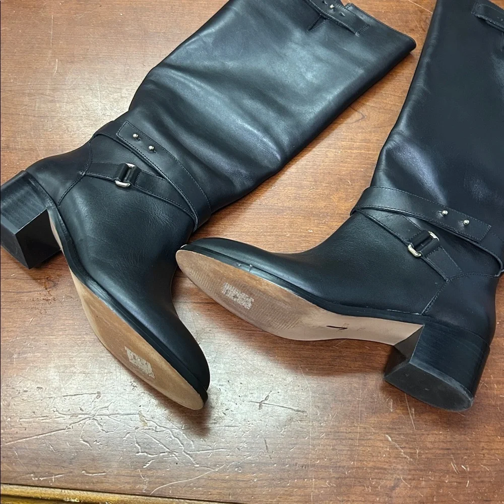 J Crew used Ryder knee-high boots in leather CM924